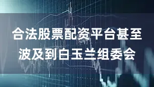 合法股票配资平台甚至波及到白玉兰组委会