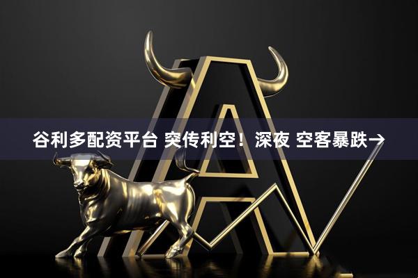 谷利多配资平台 突传利空！深夜 空客暴跌→